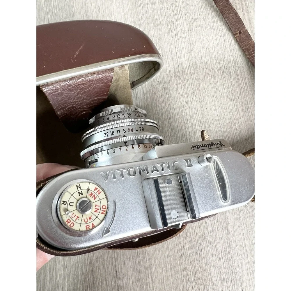 Vintage 1950s Voigtlander Vitomatic II West Germany Camera With Case Untested